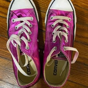 Converse All Star pink metallic womens size 6